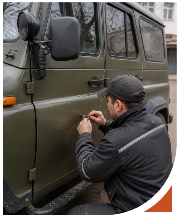 Профессиональное вскрытие автомобиля УАЗ без повреждений в Королёве